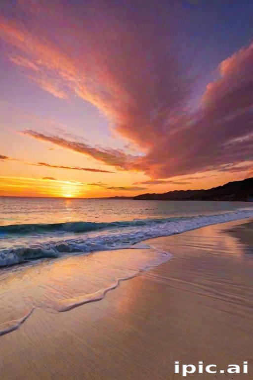 sunset on the beach backgrounds