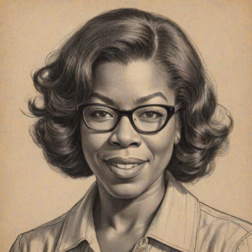 Radiant Lorraine Toussaint, pencil sketch, portrait of Fetching woman 1928s in glasses, hair style beatnik, outline, clear lines, fine lines, 8k