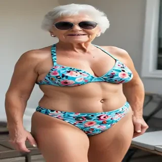granny in bikini