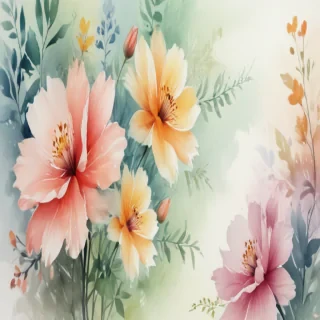 watercolor floral background