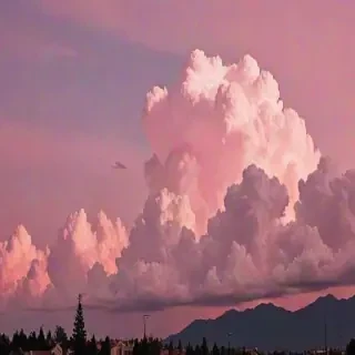 aesthetic pink clouds