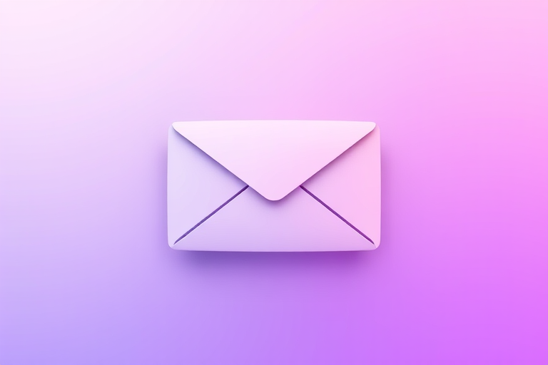 Design a high-resolution envelope icon with a sleek and modern look, using a soft gradient background, centered composition, shot with a DSLR camera at f/2.8 aperture, ISO 100, 50mm lens, in natural lighting for enhanced clarity and detail.