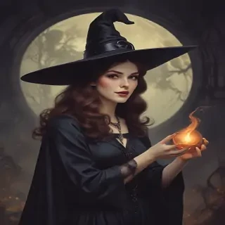 vintage witch art