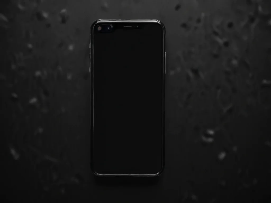 black background phone