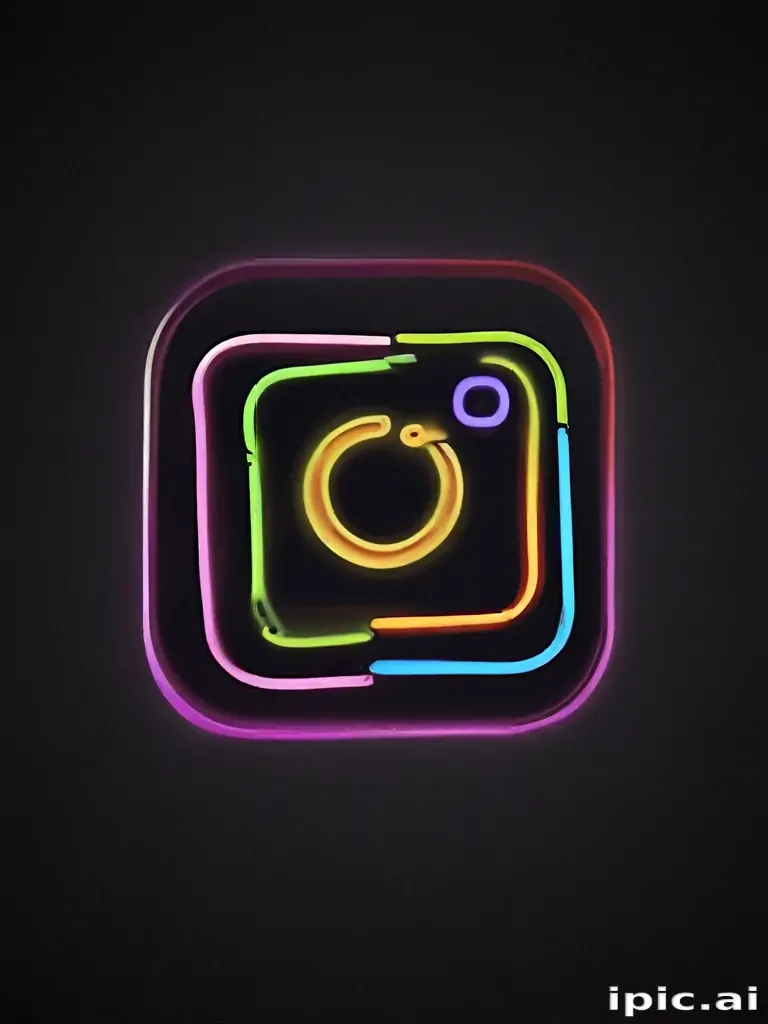 neon instagram logo