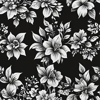 flower png black and white