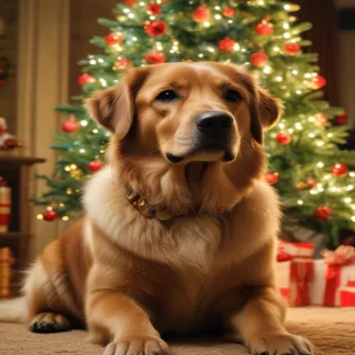 christmas dog wallpaper