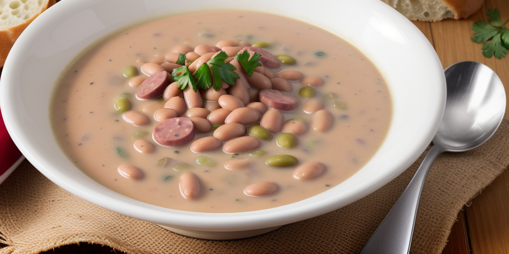 creamy bean soup with kielbasa