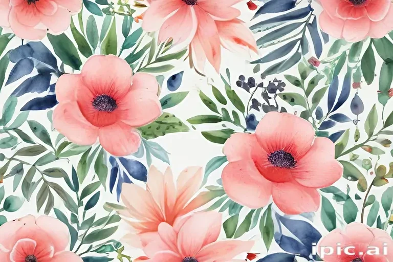 watercolor floral background