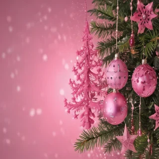 pink christmas desktop wallpaper