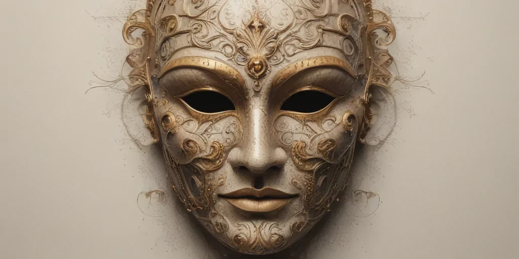 drawing of a mask