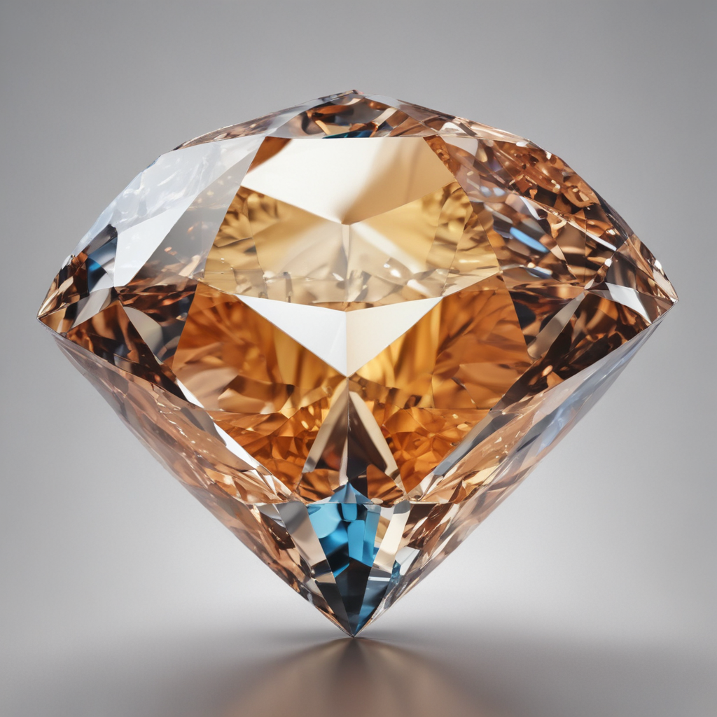 A Stunning Multi-Colored Diamond Sparkling with Brilliant Reflections ...