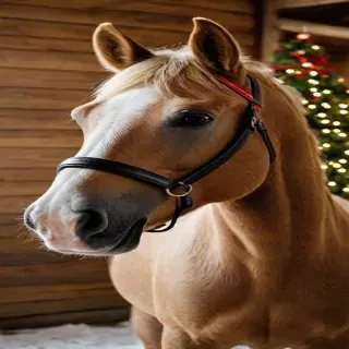 pictures of christmas horses