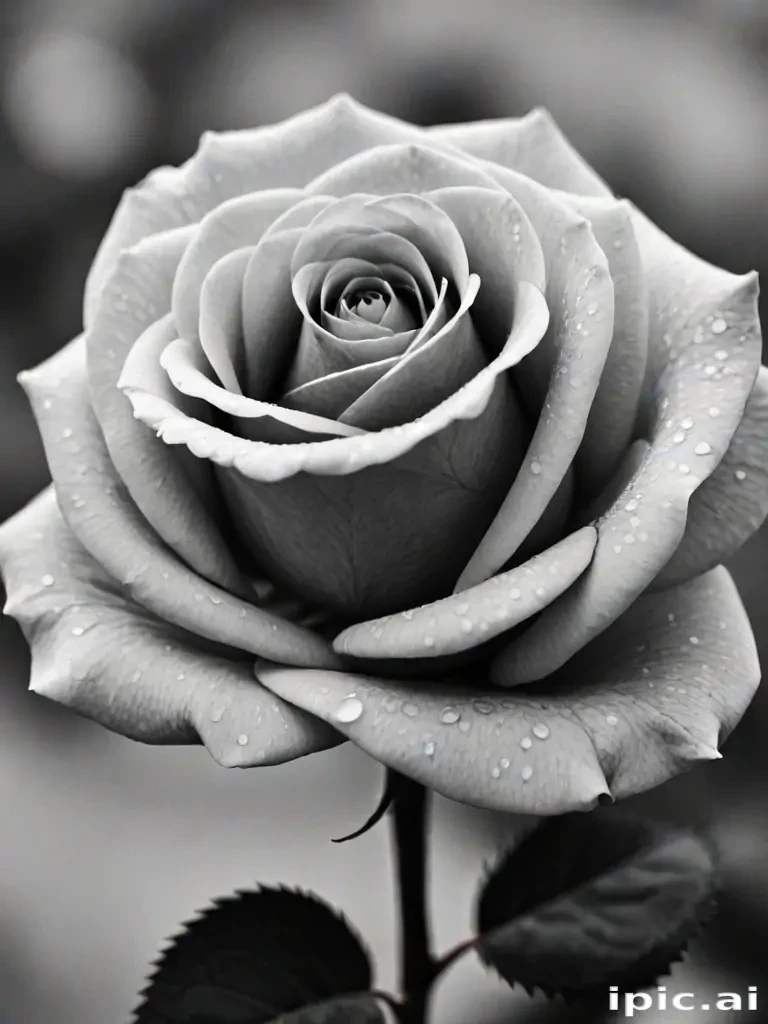 black and white rose background