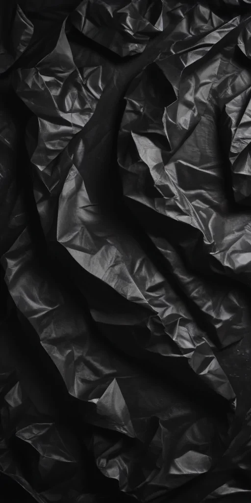 black crumpled paper