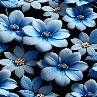 blue flower wallpaper aesthetic