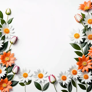 flowers on a white background