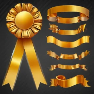 gold ribbon clipart