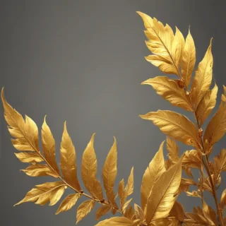 gold leaves png