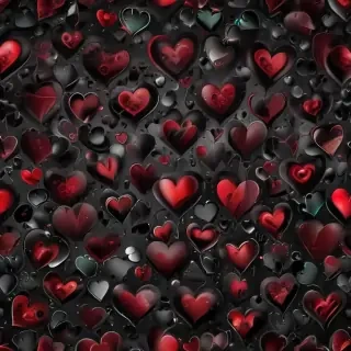 hearts background black