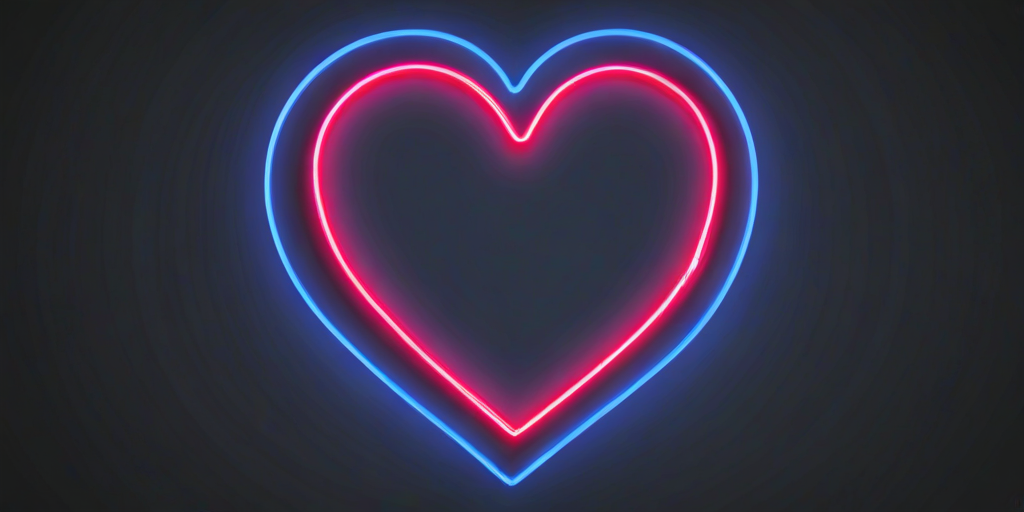 neon heart png