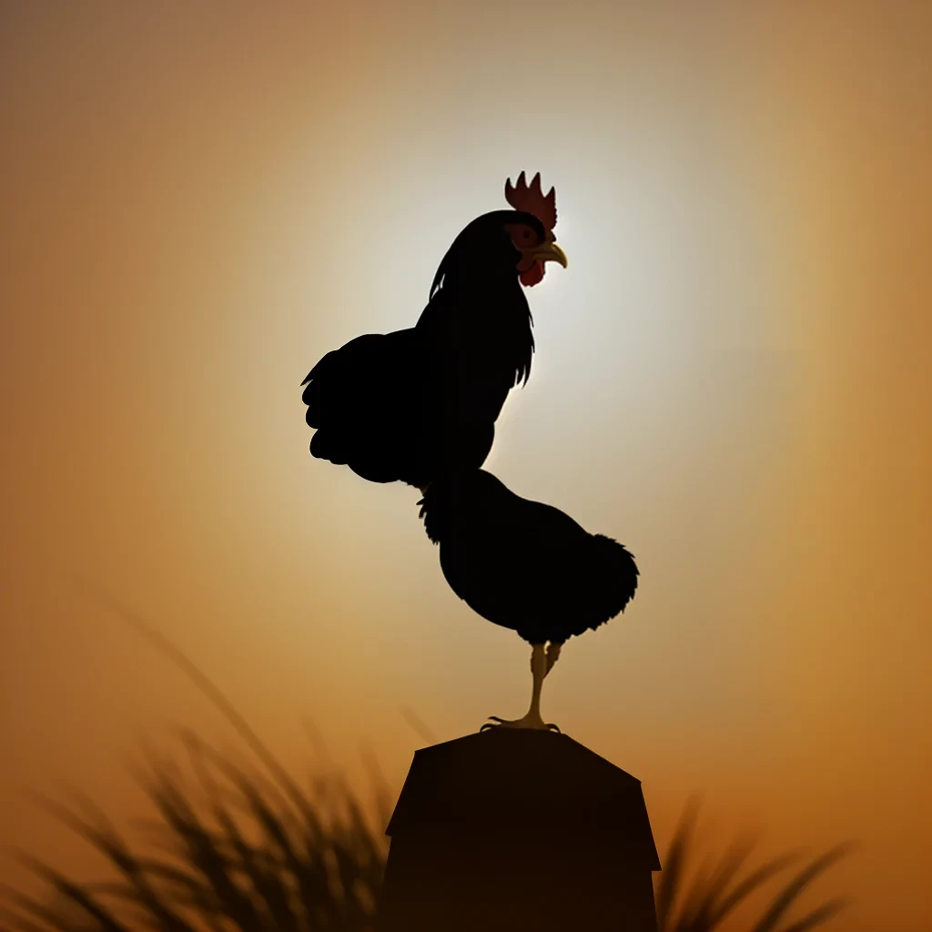 silhouette of a chicken