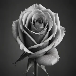 rose with black and white background