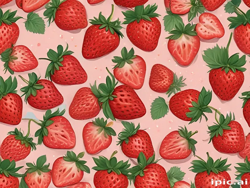 strawberry background aesthetic