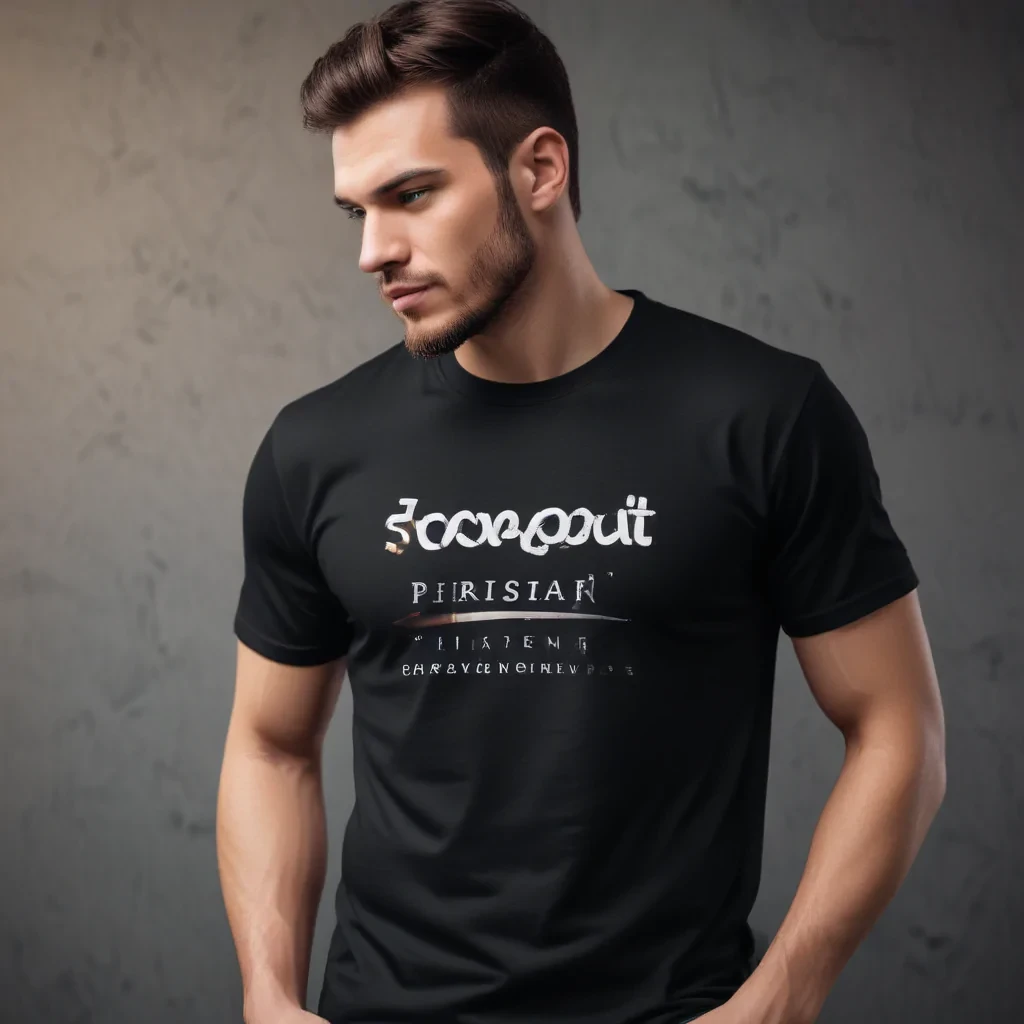 black t shirt mockup free