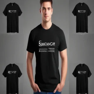 black t-shirt mockup