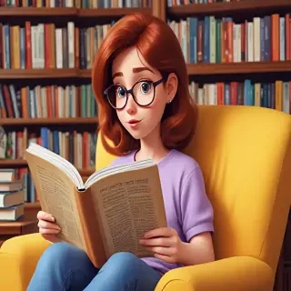 reading cartoon