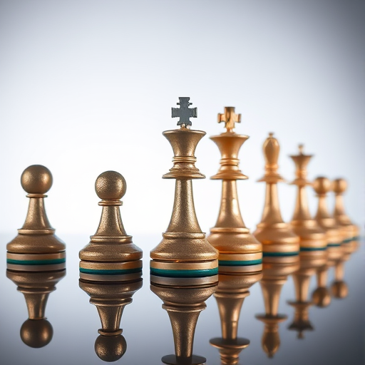 high-resolution image of a chess set arranged in a straight line, emphasizing reflections and lighting, captured with a DSLR camera at f/2.8 aperture, ISO 100, and 24mm focal length, using a softbox for even lighting, 45-degree angle view to enhance depth and detail.