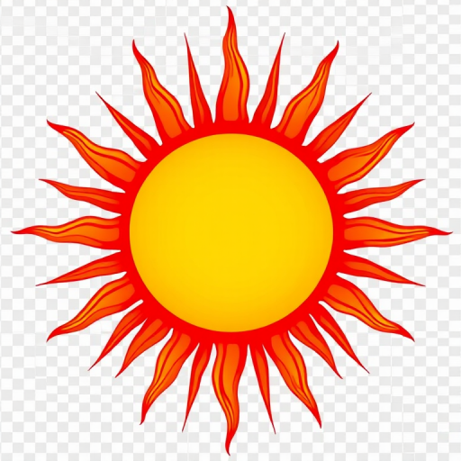 sun clipart transparent background
