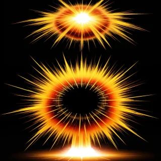 explosion with transparent background