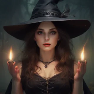 vintage witch art