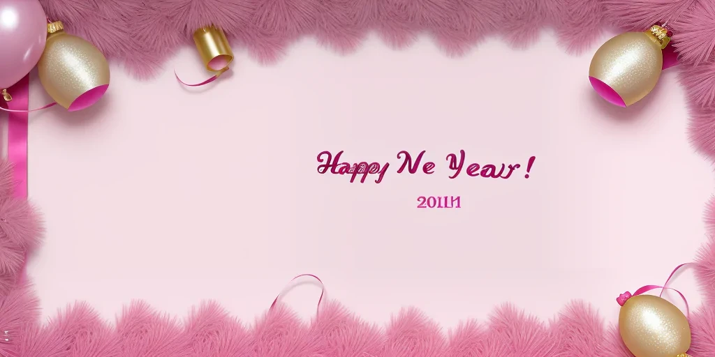 happy new year pink
