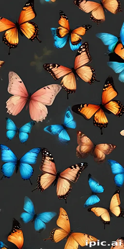 butterflies transparent background