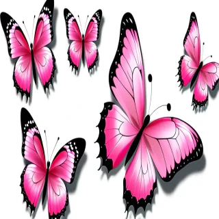 pink butterflies png