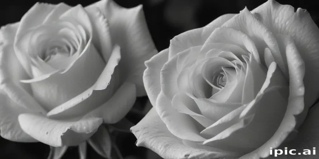 rose pictures in black and white