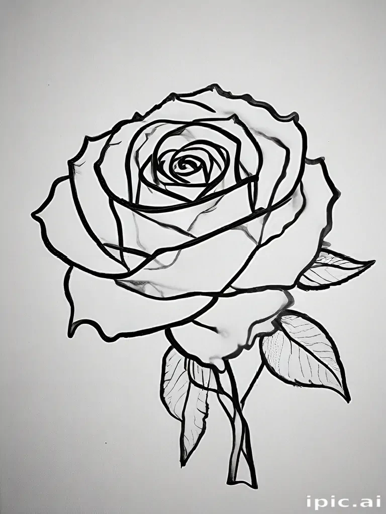 rose outline