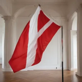 red and white flag