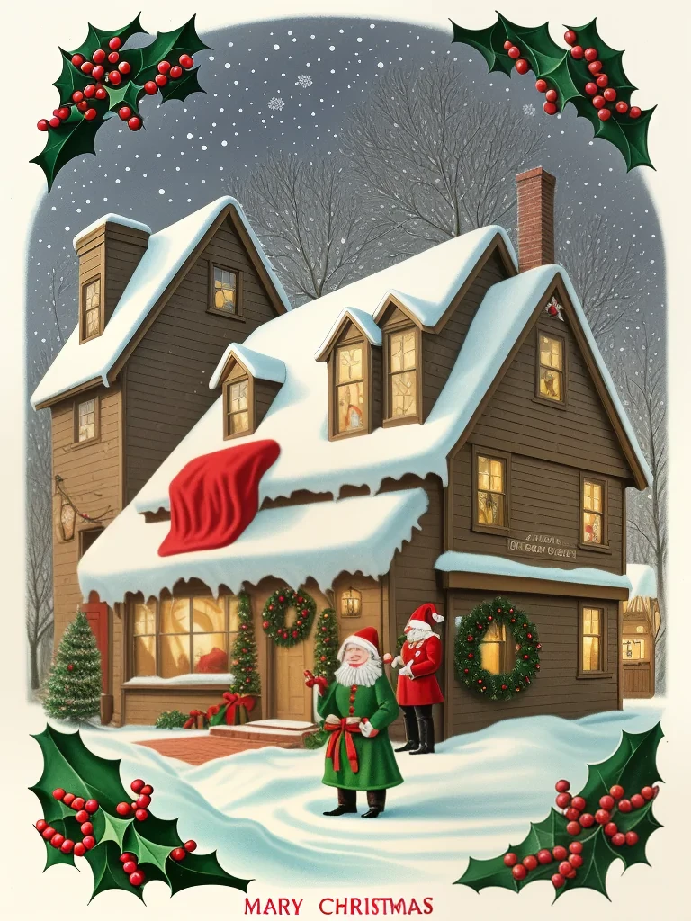 vintage christmas illustration