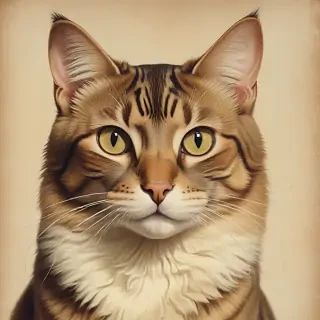 vintage cat illustration