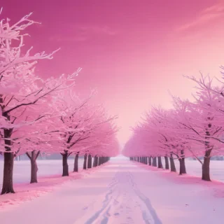 pink winter background