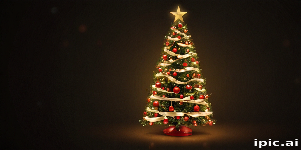 Beautifully Decorated Christmas Tree with Lights and Ornaments on Display