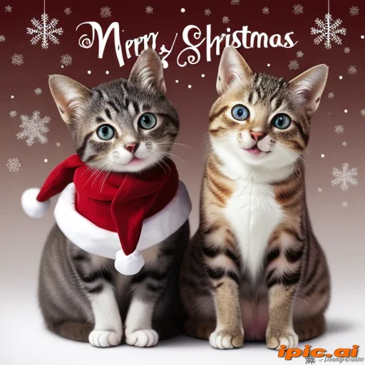 merry christmas cats images
