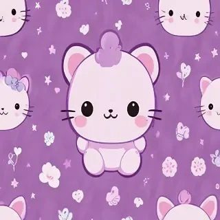 kawaii purple wallpaper