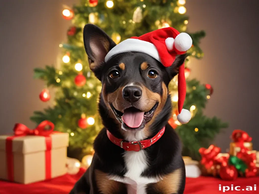 christmas dog background