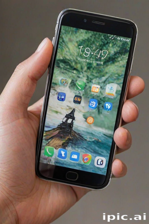 hand holding a phone