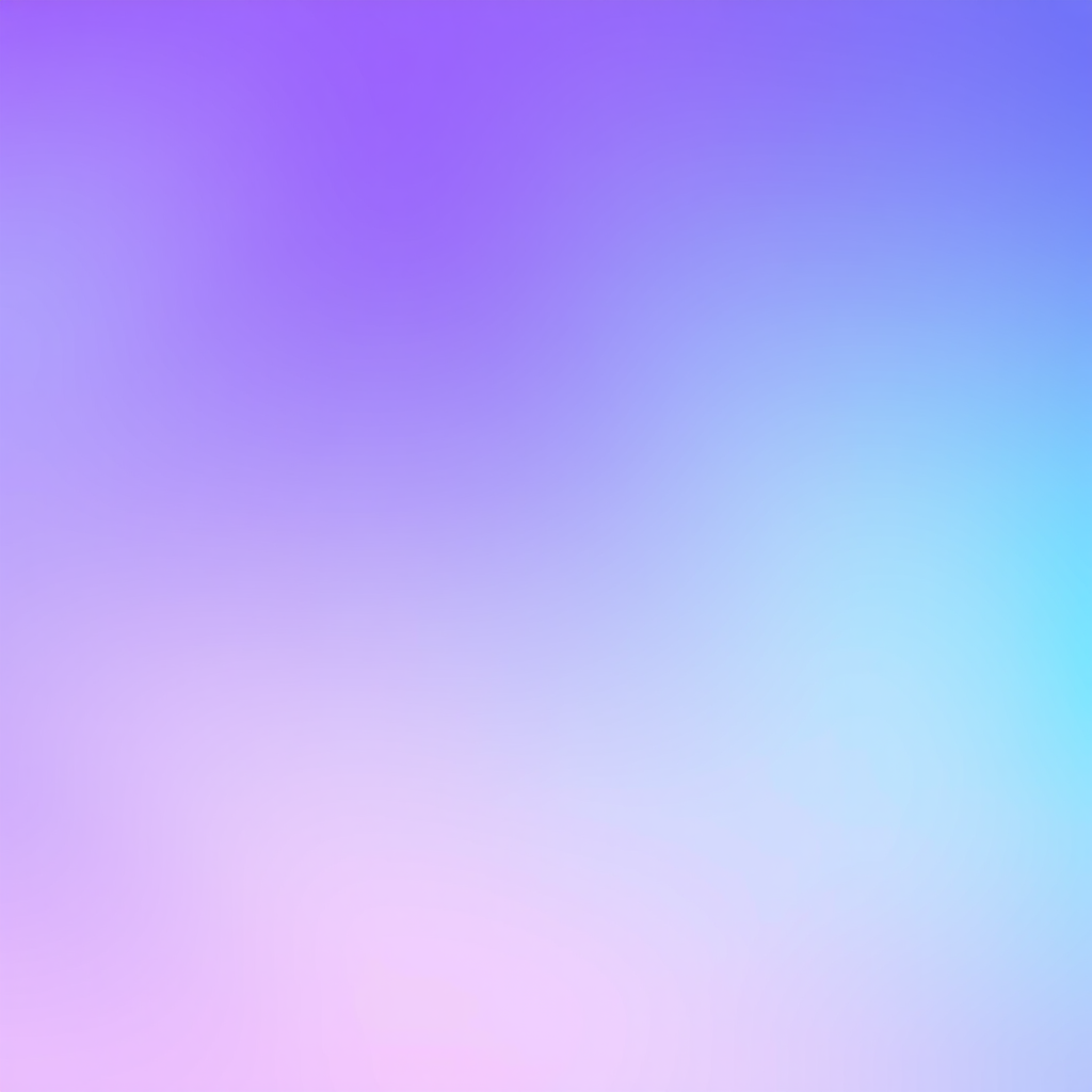 Create a vibrant gradient background with smooth transitions from purple to teal, using a Canon EOS R5 with a 50mm f/1.2 lens, set at ISO 100, aperture f/4, shutter speed 1/125s, in landscape orientation, utilizing soft lighting for even color distribution.